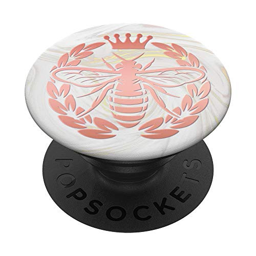 Queen Bee Pink On White Gray PopSockets PopGrip- Swappable Grip for Phones and Tablets Queen Bee Pink On White Gray PopSockets PopGrip- Swappable Grip for Phones and Tablets