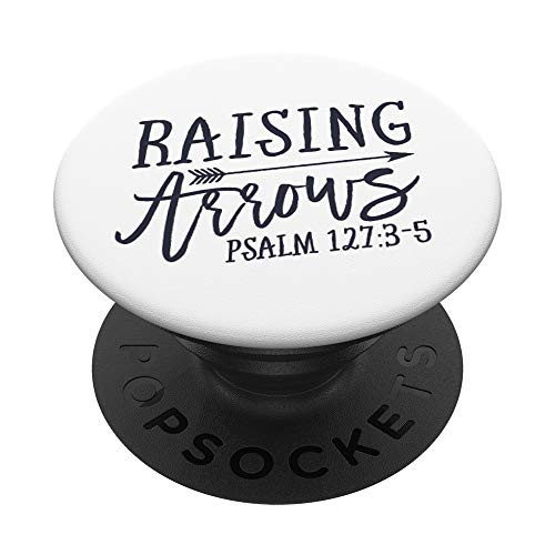 Raising Arrows Cute Christian Inspirational Funny White Gift PopSockets PopGrip- Swappable Grip for Phones  and  Tablets