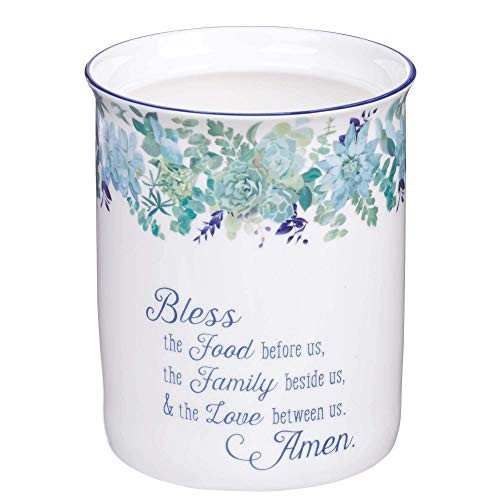Utensil Holder Ceramic Our Daily Bread - Matt 6-11