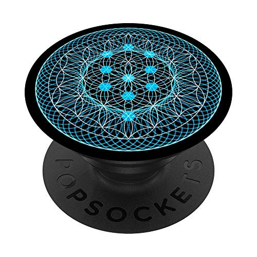 Sacred Geometry Flower Of Life Mandala With Kabbalah Tree PopSockets Grip and Stand for Phones and Tablets