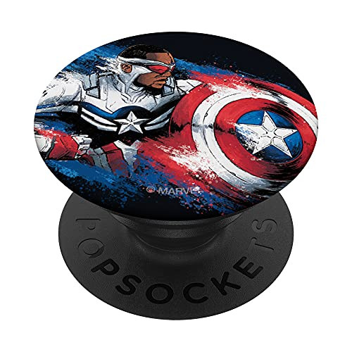 Marvel The Falcon the Winter Soldier Captain America Paint PopSockets PopGrip- Swappable Grip for Phones  and  Tablets