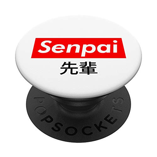 Senpai Japanese Otaku Manga Anime PopSockets PopGrip- Swappable Grip for Phones  and  Tablets