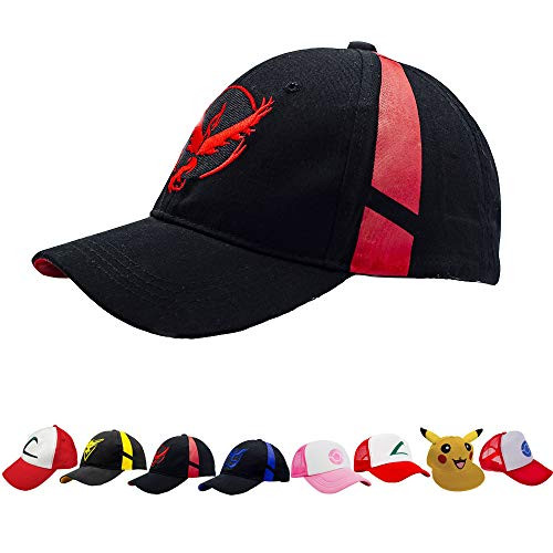 Embroidered Pokemon Go Hats Generation 2 Team Mystic-Valor-Instinct- USA -Red-