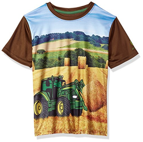 John Deere Boys' Performance Tee Shirt Brown 5