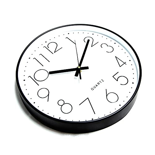 WJIEH Black Wall Clock Silent Non Ticking Modern Wall Clocks Battery Operated 12 Inch Clocks for Kitchen Bedroom Living Room Office Classroom School Wall Decor WJIEH Black Wall Clock Silent Non Ticking Modern Wall Clocks Battery Operated 12 Inch Clocks for Kitchen Bedroom Living Room Office Classroom School Wall Decor