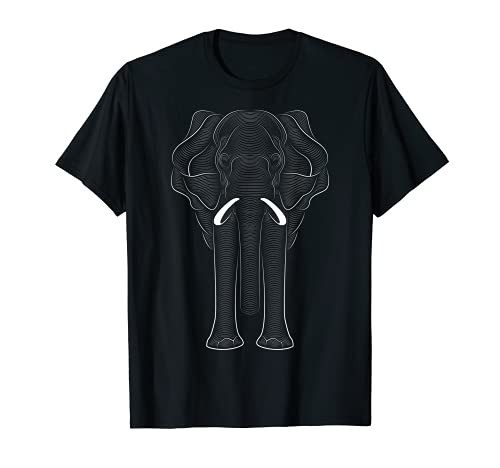 Elephant Line Art Animal Africa Safari Zookeeper Zoo Paint T-Shirt Elephant Line Art Animal Africa Safari Zookeeper Zoo Paint T-Shirt