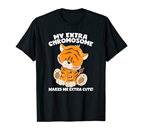 Down Syndrome Extra Chromosome Extra Cute Tiger T-Shirt
