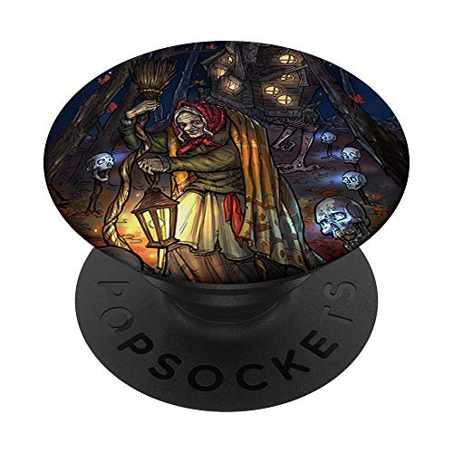 Baba Yaga The Hermit Tarot Card Slavic Mythology Pagan Witch PopSockets PopGrip- Swappable Grip for Phones  and  Tablets