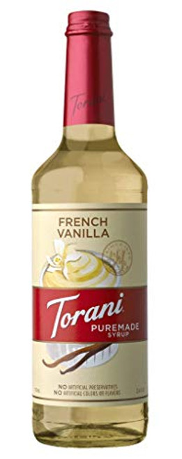 Torani Puremade Syrup French Vanilla Flavor Glass Bottle Natural Flavors 25.4 Fl. Oz. 750 mL Torani Puremade Syrup French Vanilla Flavor Glass Bottle Natural Flavors 25.4 Fl. Oz. 750 mL