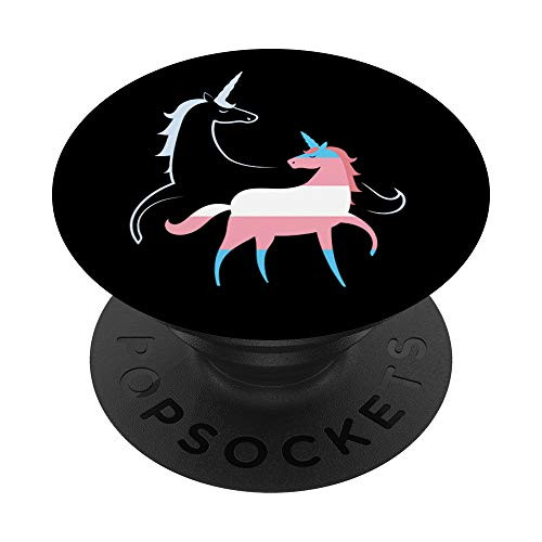Trans Pride Unicorn Design Mom of Transgender Child PopSockets PopGrip- Swappable Grip for Phones  and  Tablets