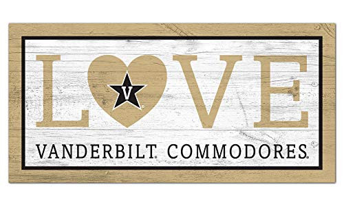 Fan Creations NCAA Vanderbilt Commodores Unisex Vanderbilt University Love Sign Team Color 6 x 12