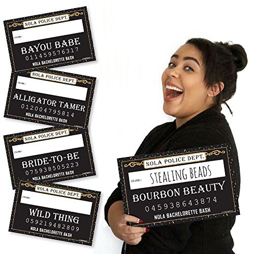 Big Dot of Happiness NOLA Bride Squad - New Orleans Bachelorette Party Mug Shots - Photo Booth Props Mugshot Signs - 20 Count Big Dot of Happiness NOLA Bride Squad - New Orleans Bachelorette Party Mug Shots - Photo Booth Props Mugshot Signs - 20 Count