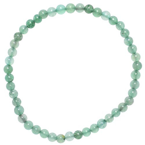 Charged Premium Natural Green Aventurine Crystal 4mm Bead Bracelet  plus Baby Moroccan Selenite Puffy Heart Charging Crystal