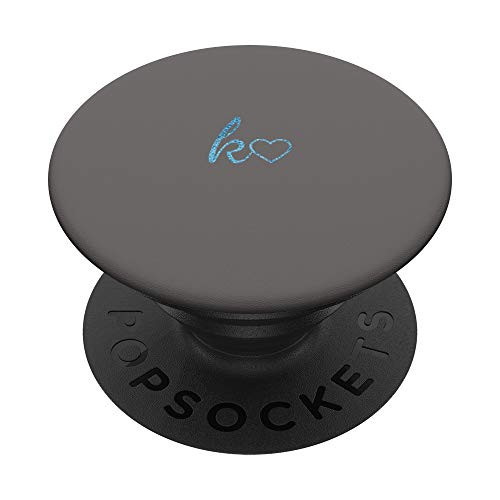 Blue Initial Letter K Heart Minimalist Gray PopSockets PopGrip- Swappable Grip for Phones and Tablets Blue Initial Letter K Heart Minimalist Gray PopSockets PopGrip- Swappable Grip for Phones and Tablets