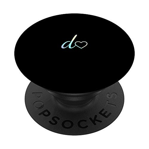 Rainbow Initial Letter D Heart Minimalist Black PopSockets PopGrip- Swappable Grip for Phones and Tablets Rainbow Initial Letter D Heart Minimalist Black PopSockets PopGrip- Swappable Grip for Phones and Tablets