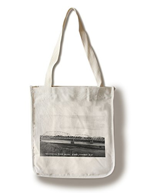Lantern Press Sidney Montana Yellowstone River Bridge Panoramic Photograph -100 percent Cotton Tote Bag Reusable- Lantern Press Sidney Montana Yellowstone River Bridge Panoramic Photograph -100 percent Cotton Tote Bag Reusable-