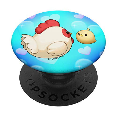 Harvest Moon Chicken and Chick Hearts PopSockets PopGrip- Swappable Grip for Phones  and  Tablets