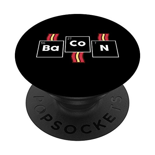 Funny Bacon Periodic Table Science PopSockets Grip and Stand for Phones and Tablets