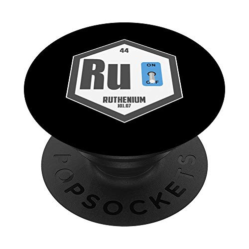 Ruthenium Chemical Element Periodic Table - For Geeks PopSockets PopGrip- Swappable Grip for Phones  and  Tablets