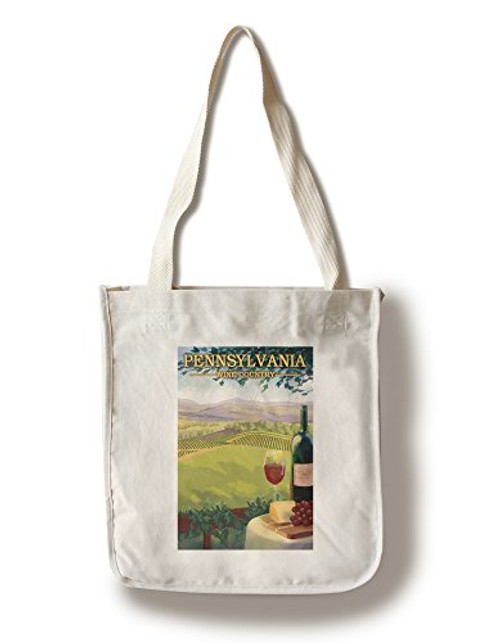Lantern Press Pennsylvania Wine Country -100 percent Cotton Tote Bag Reusable- Lantern Press Pennsylvania Wine Country -100 percent Cotton Tote Bag Reusable-