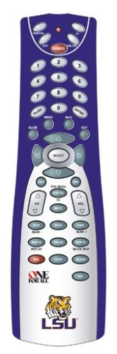 One For All 4 Device Universal Remote Control with LSU Logo and Colors