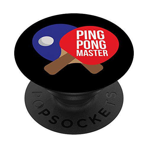 Funny Ping Pong Master Table Tennis Rackets on Black PopSockets Grip and Stand for Phones and Tablets Funny Ping Pong Master Table Tennis Rackets on Black PopSockets Grip and Stand for Phones and Tablets