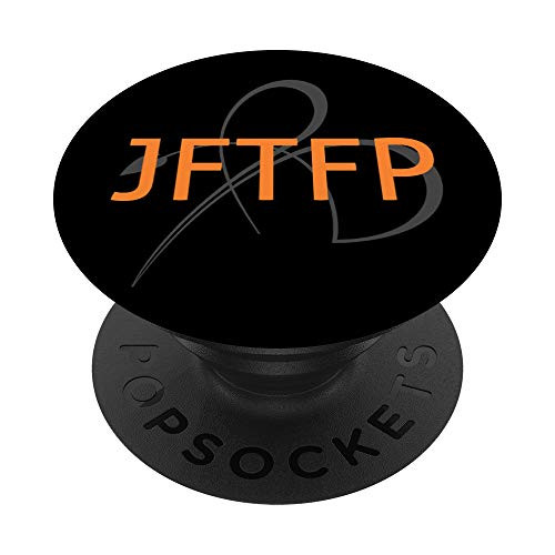 Bright Line Eating JFTFP - Black and Orange PopSockets PopGrip- Swappable Grip for Phones  and  Tablets
