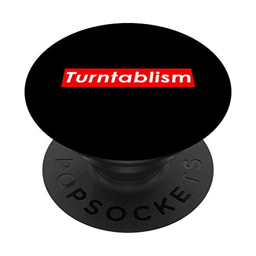 Turntablism - Vinyl Record Turntable DJ Gift For Disc Jockey PopSockets PopGrip- Swappable Grip for Phones  and  Tablets