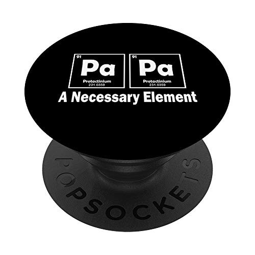 Papa Elements Periodic Table Science Father's Day Gift PopSockets PopGrip- Swappable Grip for Phones  and  Tablets