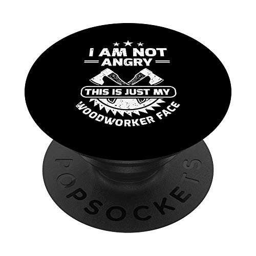 Woodworker Lumberjack Carpenter Woodworking Gift PopSockets Grip and Stand for Phones and Tablets