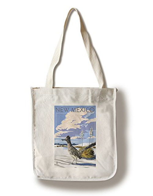 Lantern Press New Mexico Roadrunner Scene -100 percent Cotton Tote Bag Reusable- Lantern Press New Mexico Roadrunner Scene -100 percent Cotton Tote Bag Reusable-