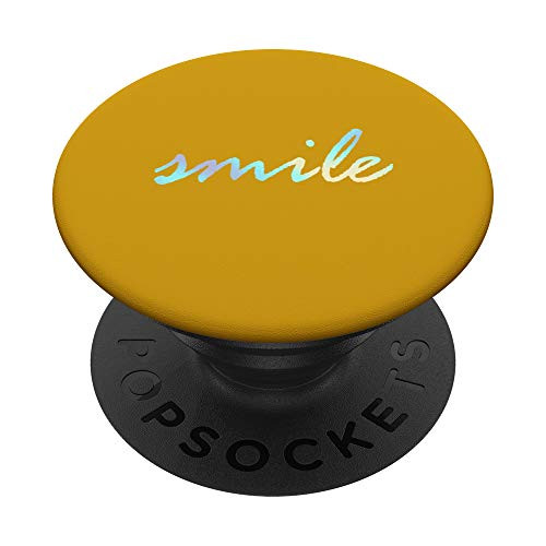Rainbow Smile Orange PopSockets PopGrip- Swappable Grip for Phones  and  Tablets