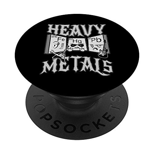 Heavy Metals Funny Periodic Table Chemistry Pun PopSockets PopGrip- Swappable Grip for Phones  and  Tablets