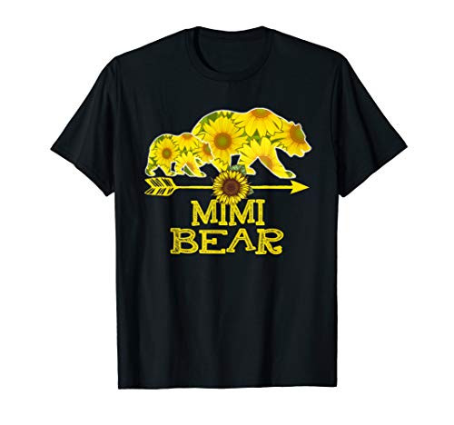 Mimi Bear T-Shirt Bear Sunflower Mother Father Gifts T-Shirt Mimi Bear T-Shirt Bear Sunflower Mother Father Gifts T-Shirt