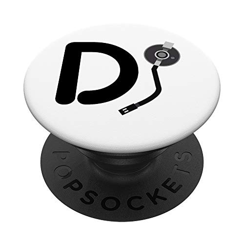 DJ Disc Jockey Gift Record Player Turntable Design PopSockets Grip and Stand for Phones and Tablets