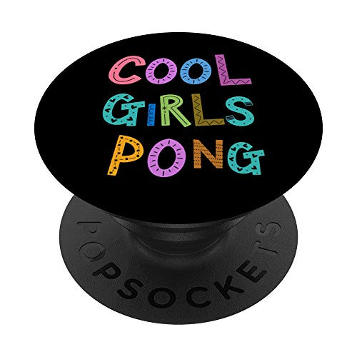 Cool Girls Play Ping Pong Lovers Girls Womens PopSockets PopGrip- Swappable Grip for Phones  and  Tablets