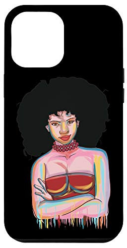iPhone 12 Pro Max Paint Dripping Black Girl Afro Case