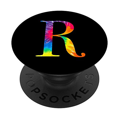 Tie Dye Pattern Monogram Letter R Name Initial PopSockets Swappable PopGrip