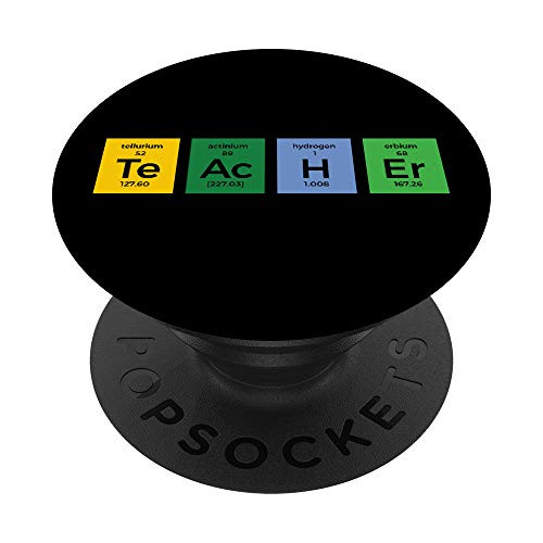 Periodic Table Science Chemistry Teacher PopSockets Grip and Stand for Phones and Tablets