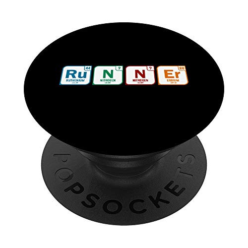 Runner Science Periodic Table Funny Running Marathon Sport PopSockets PopGrip- Swappable Grip for Phones  and  Tablets