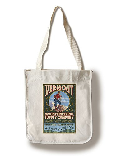 Lantern Press Vermont Mountaineering Supply Company -100 percent Cotton Tote Bag Reusable-
