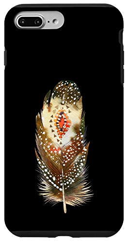 iPhone 7 Plus-8 Plus Southwest Native American Indian Paint Art Colorful Feather Case