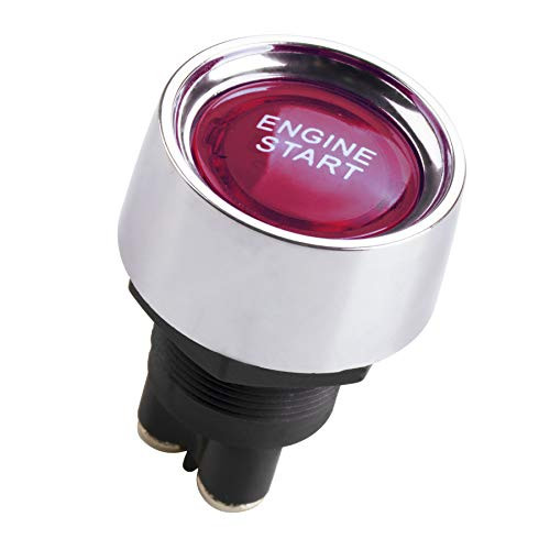 MRELC Start Switch?12v DC 50A Car Start Engine Button Stater?Car DIY Engine Start ?Light Switch Push Start Ignition Switch for Racing SPST-ON--Off Momentary -red-