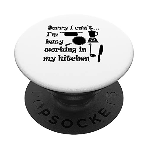 Busy Working In Kitchen Funny Cooking Chef PopSockets PopGrip- Swappable Grip for Phones and Tablets Busy Working In Kitchen Funny Cooking Chef PopSockets PopGrip- Swappable Grip for Phones and Tablets