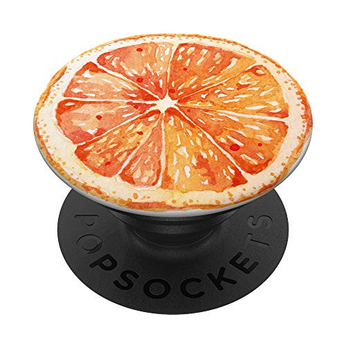 Juicy Orange Slice Watercolor PopSockets PopGrip- Swappable Grip for Phones  and  Tablets