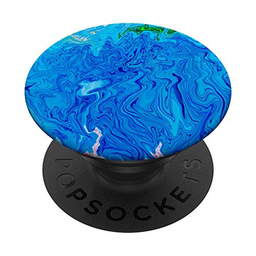 Day At The Beach Vibes Marbled Paint Abstract Art Vacation PopSockets PopGrip- Swappable Grip for Phones  and  Tablets