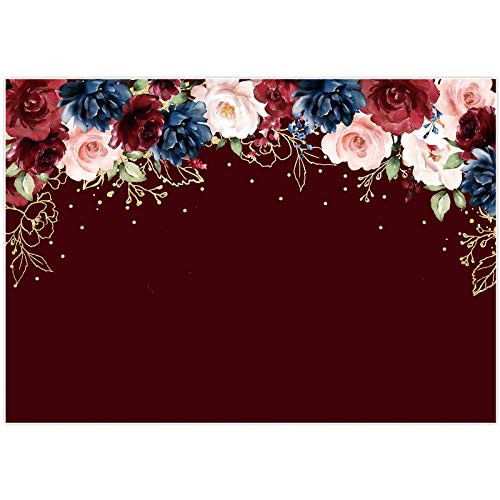 Allenjoy 7x5ft Burgundy Red Floral Fabric Backdrop Golden Glitter Dots Flower Birthday Party Photography Background Bridal Shower Wedding Girls Adults Anniversary Mothers Day Decor Photo Studio Allenjoy 7x5ft Burgundy Red Floral Fabric Backdrop Golden Glitter Dots Flower Birthday Party Photography Background Bridal Shower Wedding Girls Adults Anniversary Mothers Day Decor Photo Studio