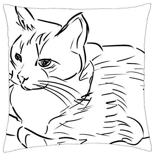 LESGAULEST Throw Pillow Cover -18x18 inch- - Cat Feline Animal Pet 1