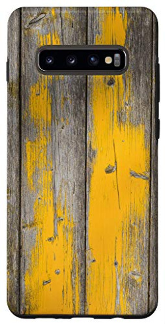 Galaxy S10 plus Yellow Rustic Farmhouse Panel Weathered Woodgrain Shiplap Case Galaxy S10 plus Yellow Rustic Farmhouse Panel Weathered Woodgrain Shiplap Case
