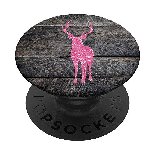 Pink Camouflage Deer Hunters Woods Camo Hunting Gift PopSockets PopGrip- Swappable Grip for Phones  and  Tablets